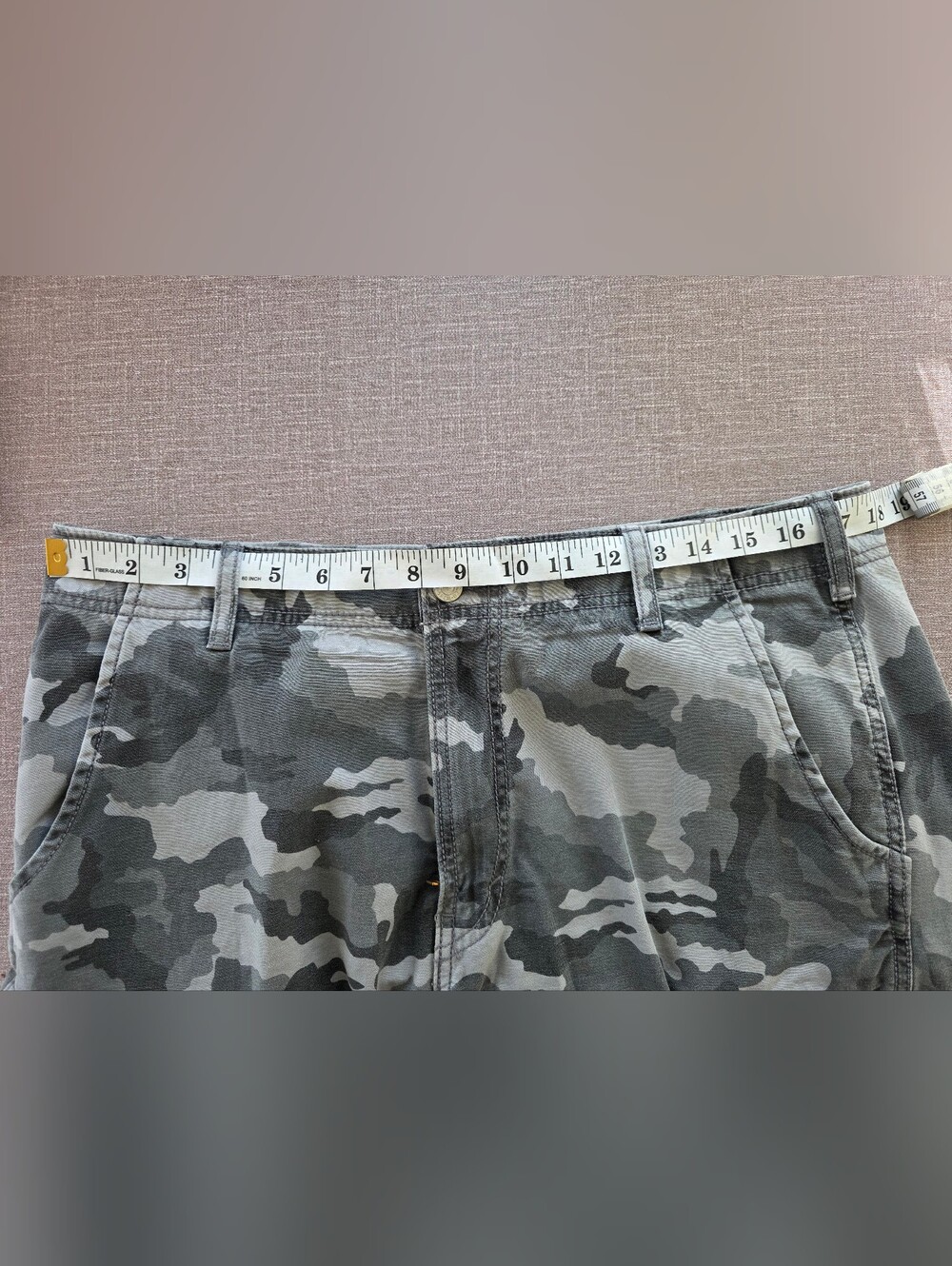 Levi's Cargo Shorts Men's 34 Gray Camo Cotton Utility Casual Y2K Military - Picture 3 of 11